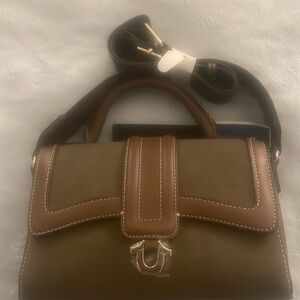Olive True Religion Snap Closure Bag